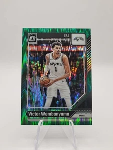🔥2024-25 Donruss Optic Victor Wembanyama Green Shock Prizm #3/149 No.45 Spurs🔥 - Picture 1 of 3