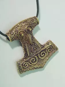 BUTW VERO BRONZO Raven Thors martello celtico norreno vichingo Thors Odino 1378B - Foto 1 di 1