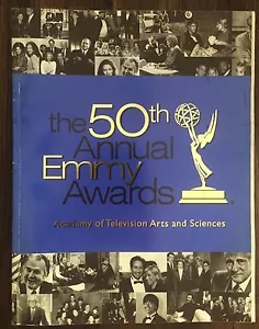 The 50th Annual Emmy Awards Program Blue Cover (1998, ATAS) Rare - Picture 1 of 3