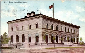 Vintage Colorado CO Postcard United States Mint Denver ~ Dirt Road Posted 1911 - Picture 1 of 3