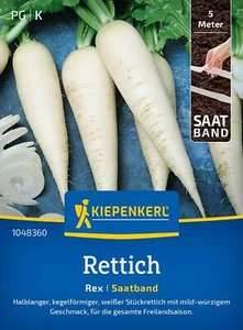 Kiepenkerl Saatband Rettich Rex, 5 Meter - einfaches gärtnern -  für Frühanbau - Bild 1 von 5