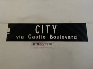 City Via Castle Boulevard - Nottingham Vintage Bus Jalousie 1973 36"" x 6"" GESCHENK - Bild 1 von 12