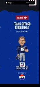 Bobblehead Frank Gifford 12/8 SGA de los Gigantes de Nueva York 2024 en mano nuevo en caja - Imagen 1 de 1