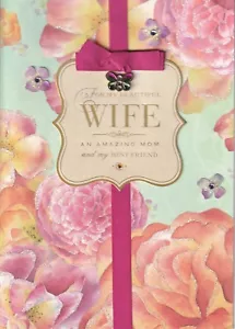 PAPYRUS MOTHERS DAY CARD NIP (MSRP $6.95) WIFE BUTTERFLY CHARM (P9) - Picture 1 of 2