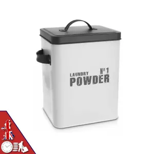 Powder-coated White Stainless Steel Laundry Detergent Powder Storage Box - Picture 1 of 5