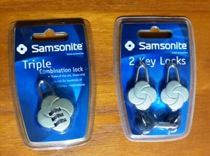 Samsonite Travel Triple Combination Luggage Lock & 2 KEY LOCKS 3 TOTAL  NIP NOS - Picture 1 of 4