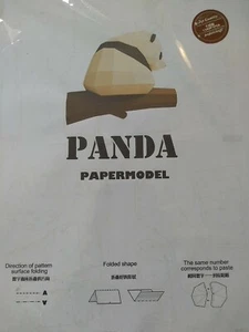 3D large PANDA Paper craft Model DIY Decor Art Geometric puzzle see info - Picture 1 of 3