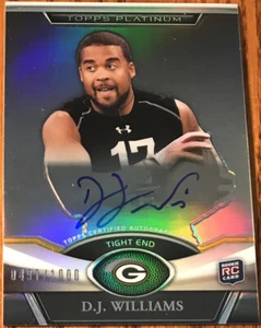 2011 Topps Platinum Rookie Autographs D.J. Williams #58 #’d 0497/1000 - Picture 1 of 2
