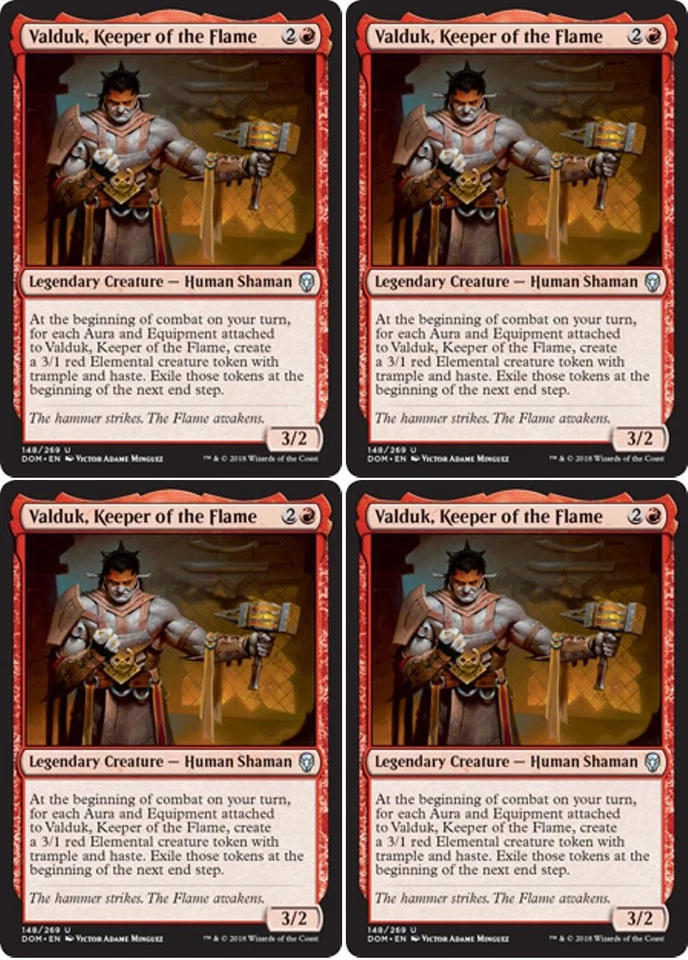MTG - 4x VALDUK, KEEPER OF THE FLAME - Dominaria (U) - Image 1 of 1
