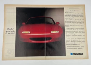 Clipping Pubblicità Advertising 1990 Mazda MX-5 perché quest'auto ci sorride - Picture 1 of 1