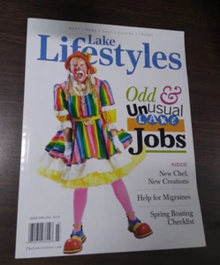 Clown Cover Unusual Jobs Lake Lifestyles magazine March April 2011 back issue - Imagen 1 de 17