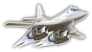 Cartoon Bomber Tu-160 Blackjack Autoaufkleber Aufkleber - ''GRÖSSEN'' - Bild 1 von 1