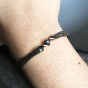 ADI Stamped Vintage Sterling Silver Cuff Bracelet 6" Twist Southwestern Artisan - Picture 1 of 7