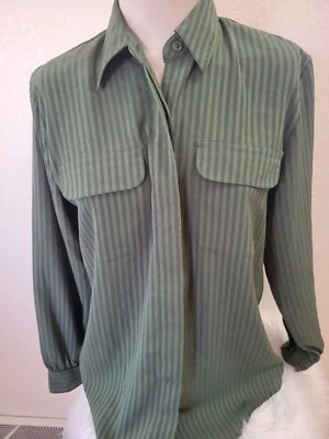 Blusa de bolsillo verde con botones TALLA M JOANNA INVKG33 Foto 1 de 2