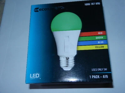 new non-dimmable EcoSmart Color LED Light Bulb A19 60W E26 medium base indoor - Image 1 of 4