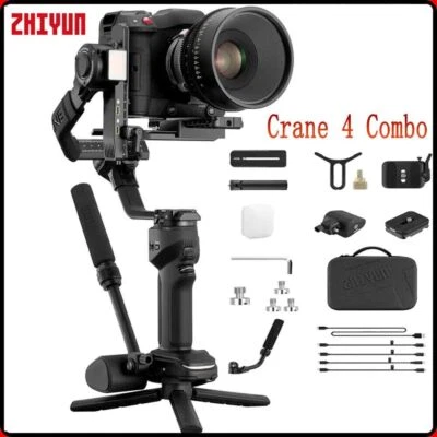 Zhiyun Crane 4 Combo 3-Achsen-Gimbal-Stabilisator für DSLR-Kinokamera Canon Sony - Bild 1 von 4
