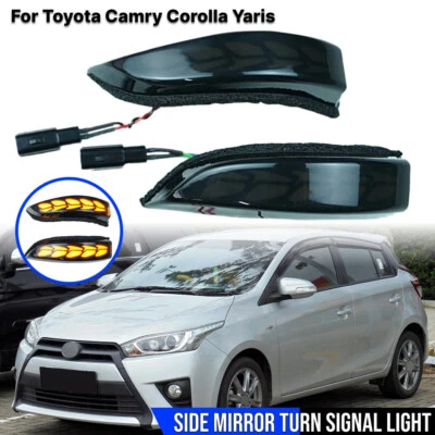 Luces de señalización secuenciales de espejo retrovisor lateral de 2 colores para Toyota Corolla Camry 2012-2017 Foto 1 de 4