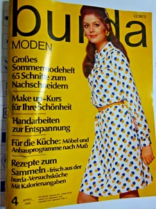 altes Burda Modeheft Ausgabe 4 von 1969 komplett mit Anleitung + Schnittmuster - Bild 1 von 18