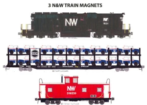 Norfolk & Western SD40-2, rack automático y caboose 3 imanes Andy Fletcher - Imagen 1 de 1
