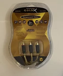 3 Ft-12Ft Premium 3 RCA RGB Component Video Cable M/M Gold Plated Connector HDTV - Picture 1 of 6