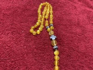 Cuentas de oración de ámbar báltico amarillo Inri Inri - Imagen 1 de 12
