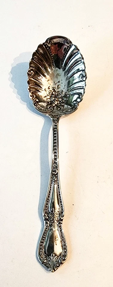 Antigua cuchara de plata Roger's AA Dunraven de 1895 con cuentas de bayas/azúcar Foto 1 de 4