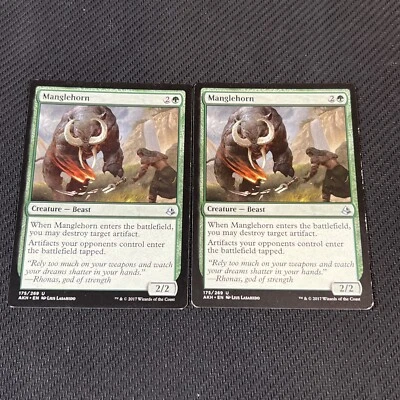 Manglehorn Magic The Gathering Mtg Amonkhet Card 2 - Image 1 of 4