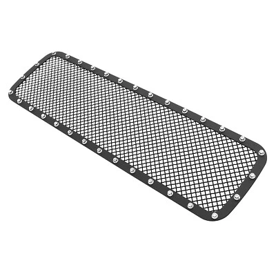 Parachoques negro de acero inoxidable para Nissan Armada/Titan 2004-2007 malla remache tacos rejilla Foto 1 de 3