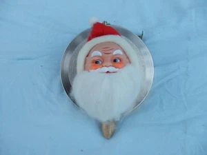 Vintage 1960’s Musical Santa Wreath Plays Jingle Bells Pull String Wall Hanger - Picture 1 of 8