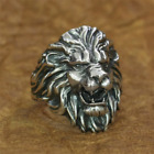925 Sterling Silver King of Lion Ring Mens Biker Rock Punk Ring TA191 Handmade