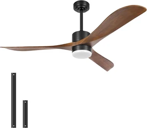 Ceiling Fans with Lights Remote Control, 56" Indoor Wood Ceiling Fan with Light - Picture 1 of 9