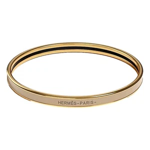 Hermès Beige and Gold Uni Bangle - Picture 1 of 5