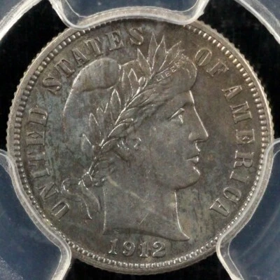 1912 10c Proof Barber Dime PCGS PR 64 - Image 1 of 4