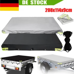 Anhängerplane PKW Abdeckplane Flachplane Gummiseil 208*114*9 für Stema Anhänger - Bild 1 von 15