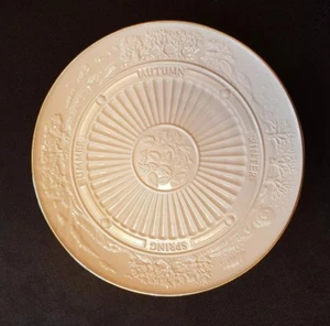 LENOX Four Seasons 14" Platter, Ivory, Gold Trim, Winter, Spring, Summer, Autumn - Picture 1 of 8