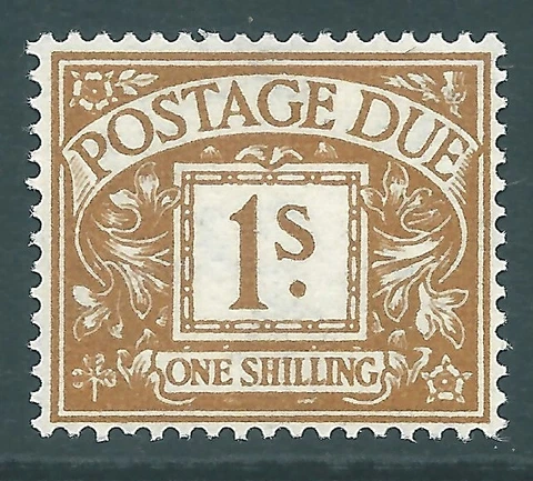 GB 1951 George VI mint 1/- POSTAGE DUE SG D39 Cover