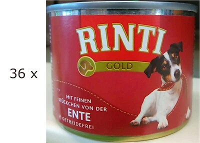 (€ 6,90/kg) Rinti Gold mit feinen Stückchen von der Ente: 36 x 185 g - Bild 1 von 3