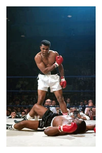 Estampado fotográfico de Muhammad Ali A4 Sonny Liston boxeo - Imagen 1 de 1