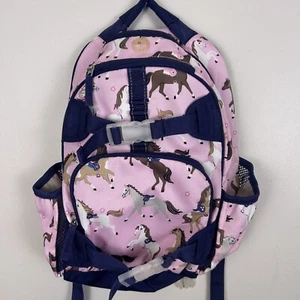 Pottery Barn Kinder Rucksack & Brotdose klein rosa marineblau Pferdemotiv Schule Klassiker - Bild 1 von 15