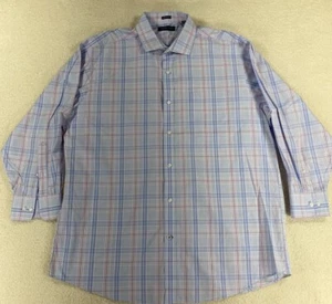 Camisa de vestir a cuadros multicolor Tommy Hilfiger calce regular para hombre talla XL 17-17,5 - Imagen 1 de 8