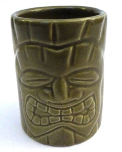 TIKI FACE / HEAD COLLECTIBLE VINTAGE HAWAII STATE TRAVEL SOUVENIR OLIVE GREEN IH - Picture 1 of 6