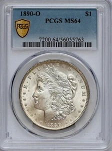 1890-O Morgan Silver Dollar $1 PCGS MS64 – New Orleans Mint – Very Nice Lustrous - Bild 1 von 4