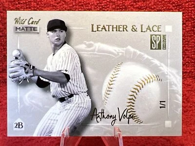 Anthony Volpe 2022 Wild Card Matte Leather & Lace RC 1/1 Yankees Rookie True 1/1 - Image 1 of 4