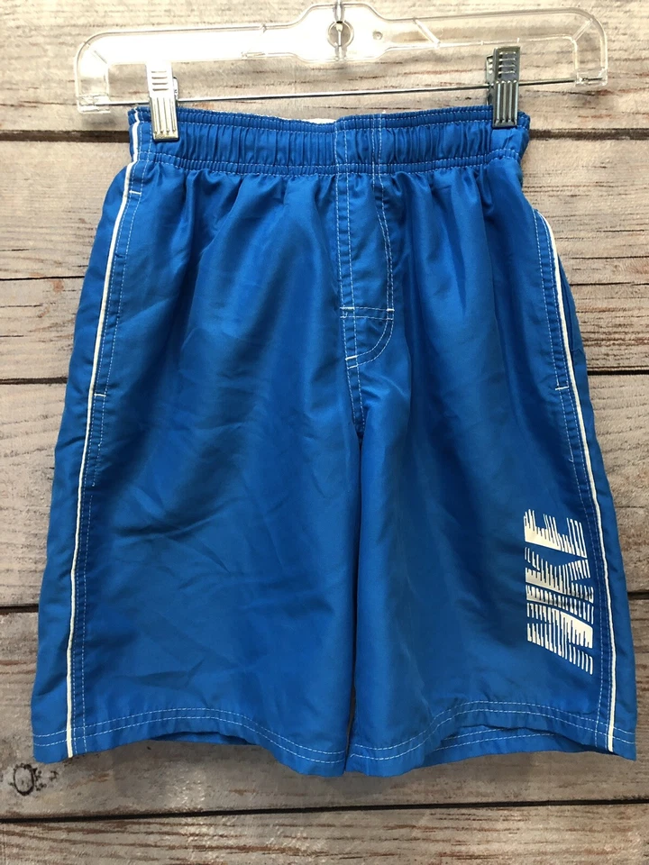 Pantalones Cortos de Natación NIKE Azul/Blanco con Forro Bolsillos Elásticos/Cordón Cintura Niños Pequeños Foto 1 de 4