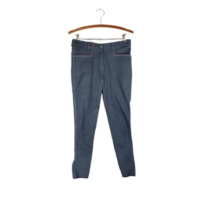 Pantalones cortos Kingsland Equestrian Schoeller parche en la rodilla bolsillos azules para mujer pequeños Foto 1 de 4