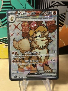 Pokémon Arcanine ex Scarlet & Violet Base Set 224/198 Holo Ultra Rare NM/M - Picture 1 of 2