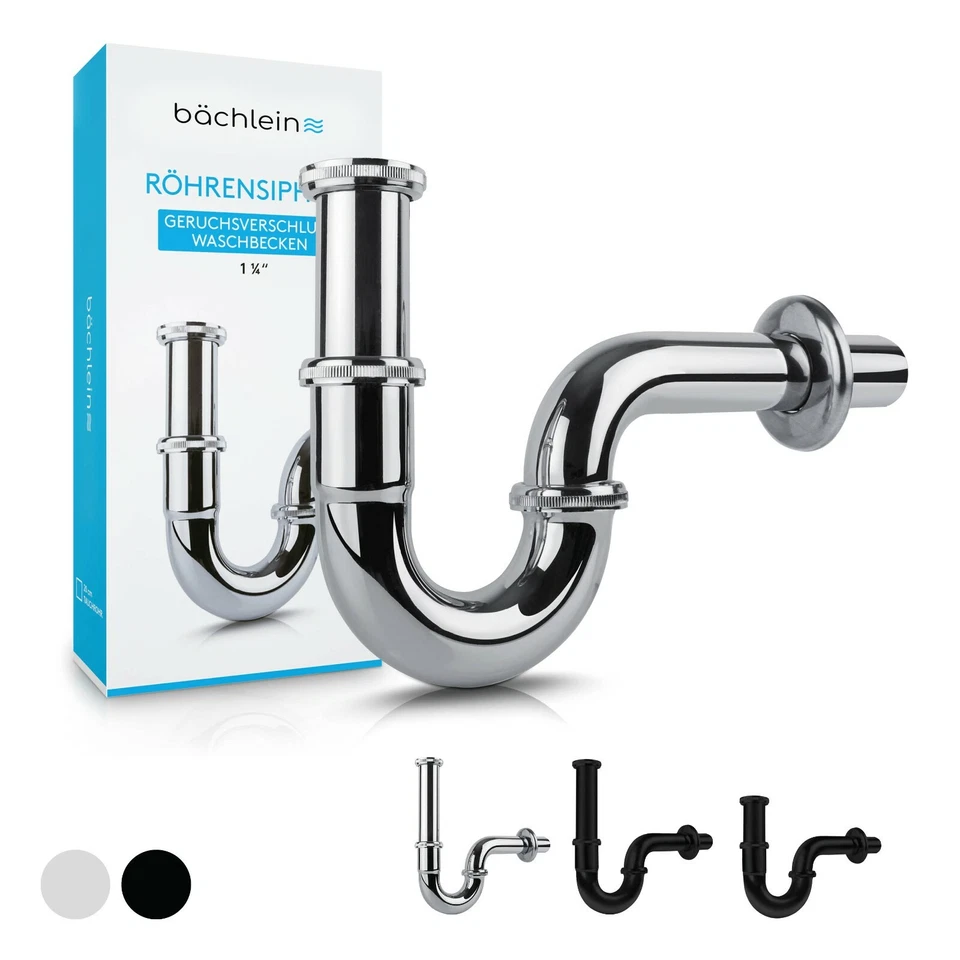 Bächlein Universal Siphon für Waschbecken - Abflussgarnitur Ablauf Röhrensiphon  - Bild 1 von 1