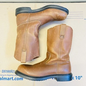 Red Wing ANSI Z41 PT91 MI/75 C/75 Braun Stahlkappe Schlupfstiefel Herren Größe 10,5 B " - Bild 1 von 21
