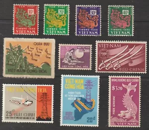 South Vietnam Stamps 6 Sets Scott # J1-J4, M2, 290A, B2, Unissued & C9 MNH (33) - Picture 1 of 1