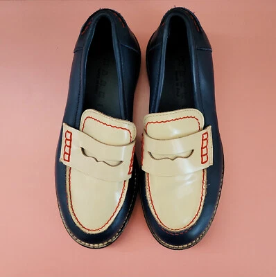 Mocassim infantil Marni couro italiano vários tons tamanho 12 (Euro 30) feito na Itália - Imagem 1 de 4